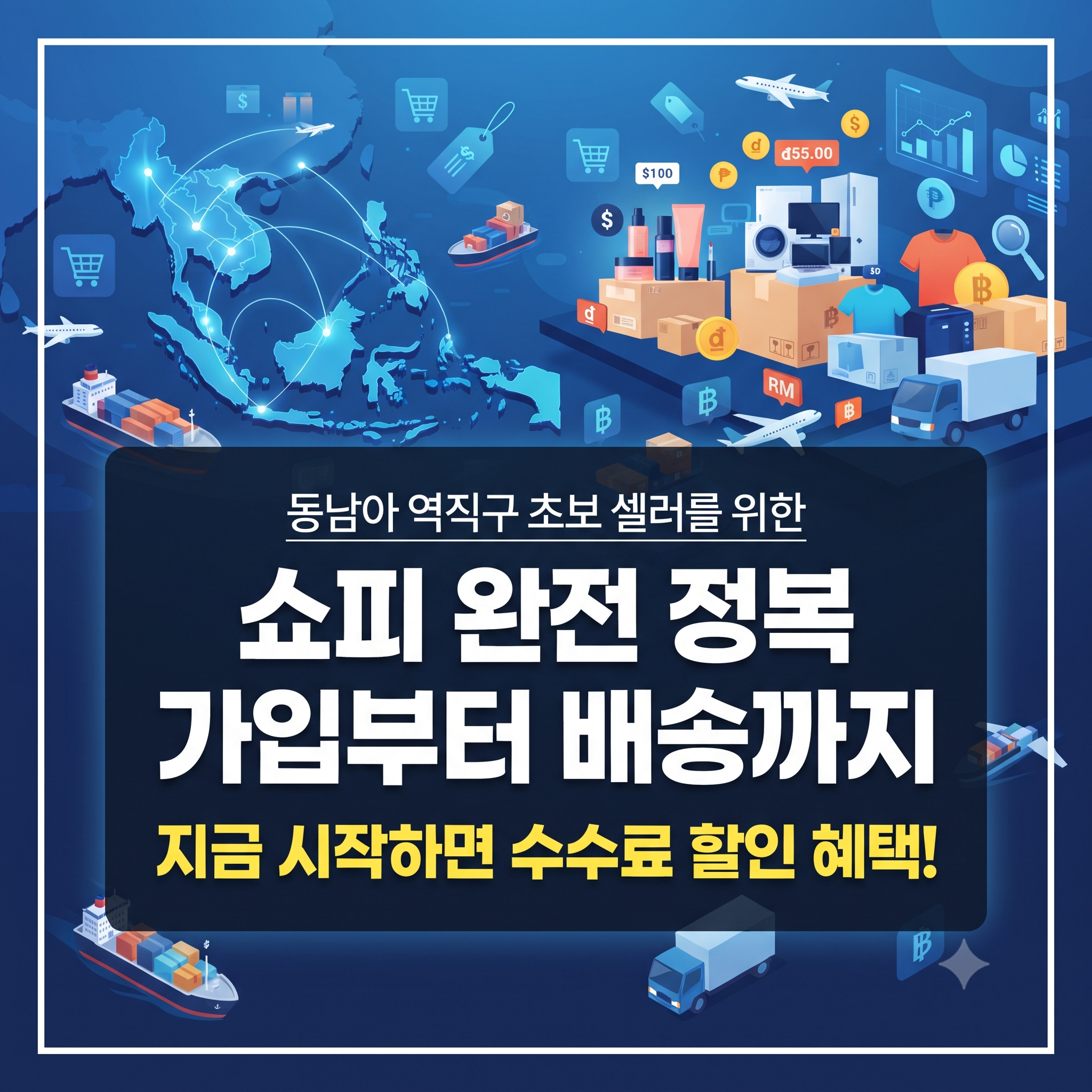 쇼피 동남아 역직구 셀러 가이드 배너