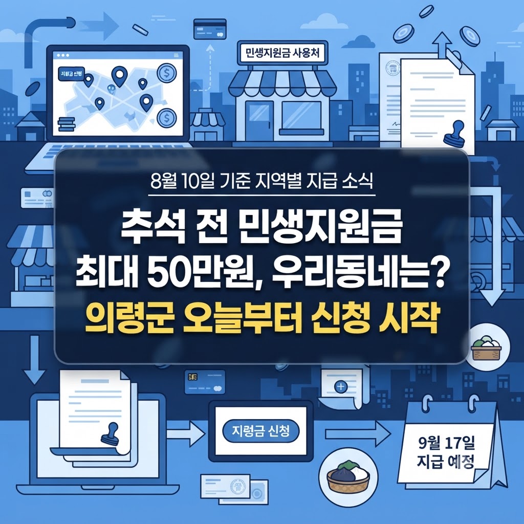 추석 민생회복지원금 지역별 정리