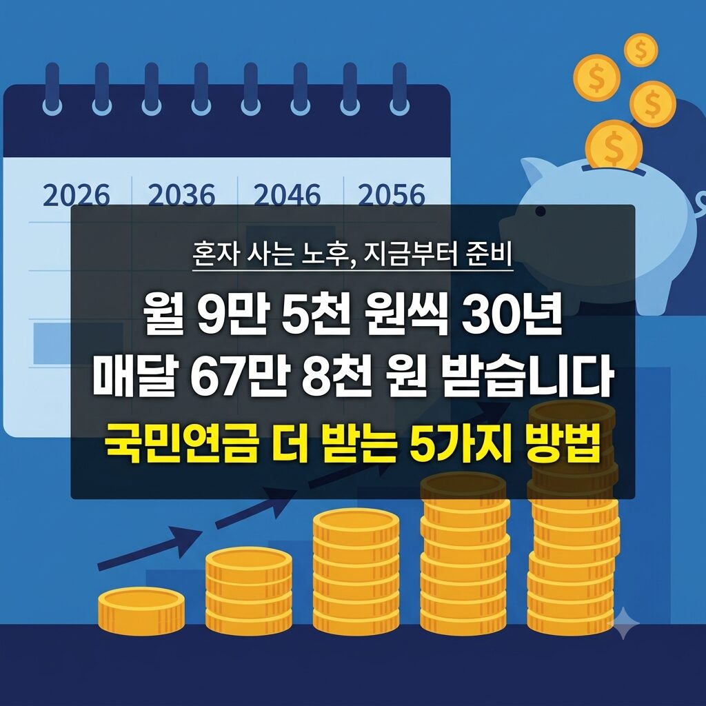 국민연금 더 받는 방법 혼자 사는 노후 대비